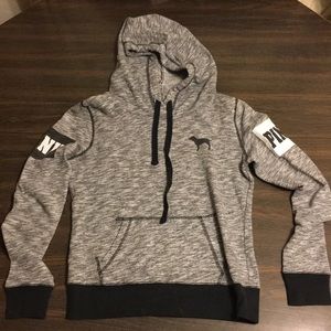 Grey Victoria secret pink hoodie